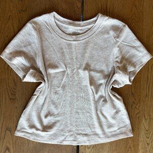 Hollister Short Sleeve Crew Baby Tee Heather Cream